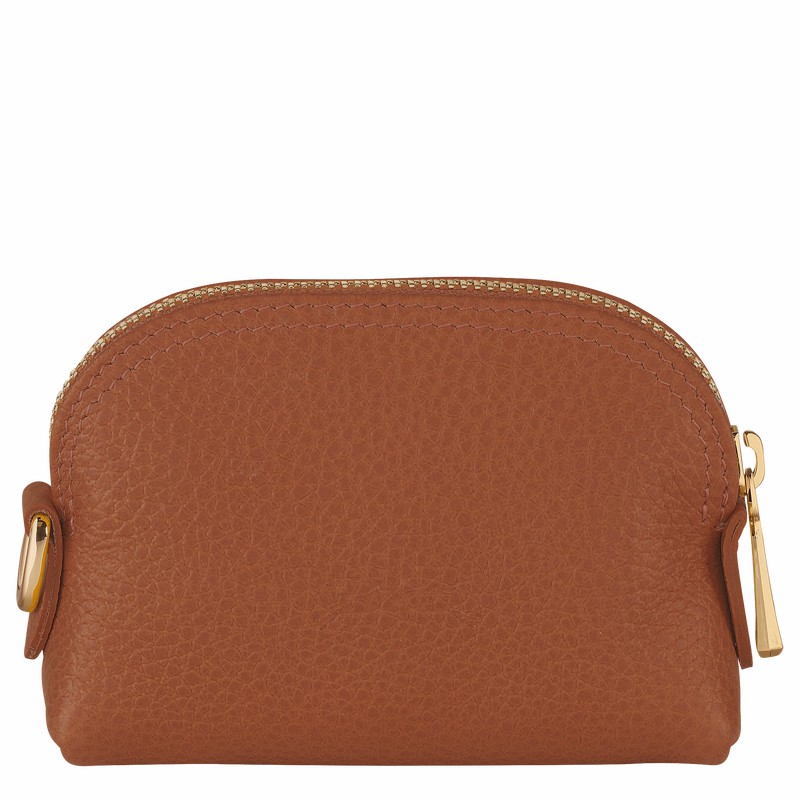 Longchamp Le FOULONNÉ Coin purse - Leather Caramel USA | L3686021121