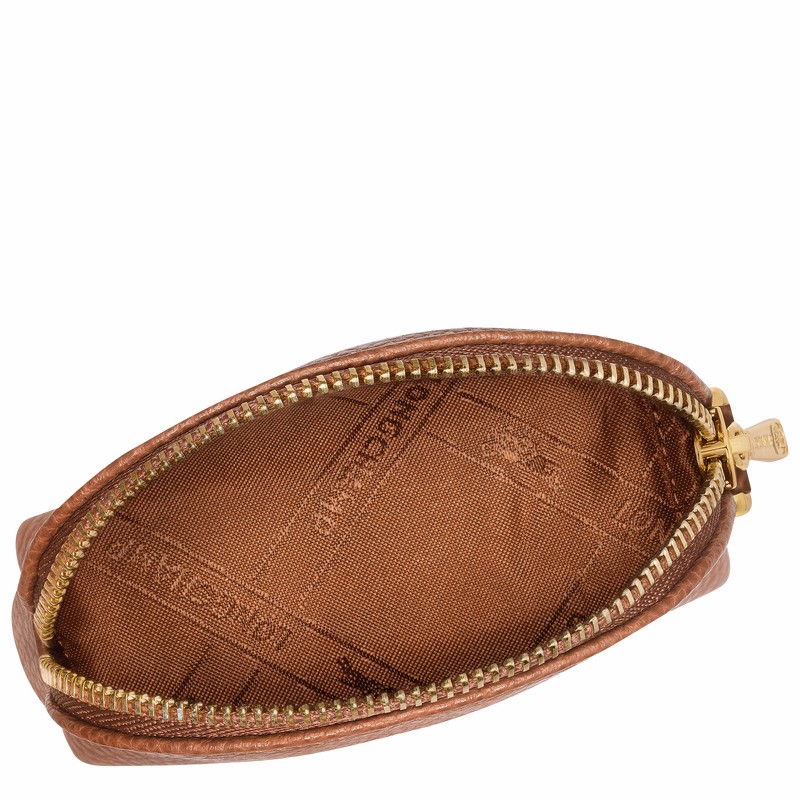 Longchamp Le FOULONNÉ Coin purse - Leather Caramel USA | L3686021121