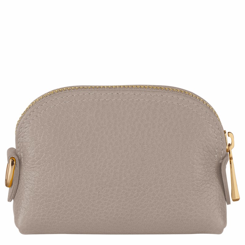 Longchamp Le FOULONNÉ Coin purse - Leather Grey USA | L3686021P55