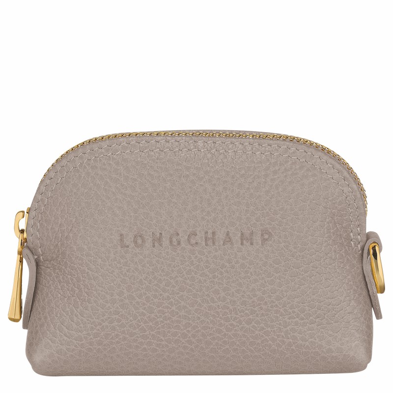 Longchamp Le FOULONNÉ Coin purse - Leather Grey USA | L3686021P55