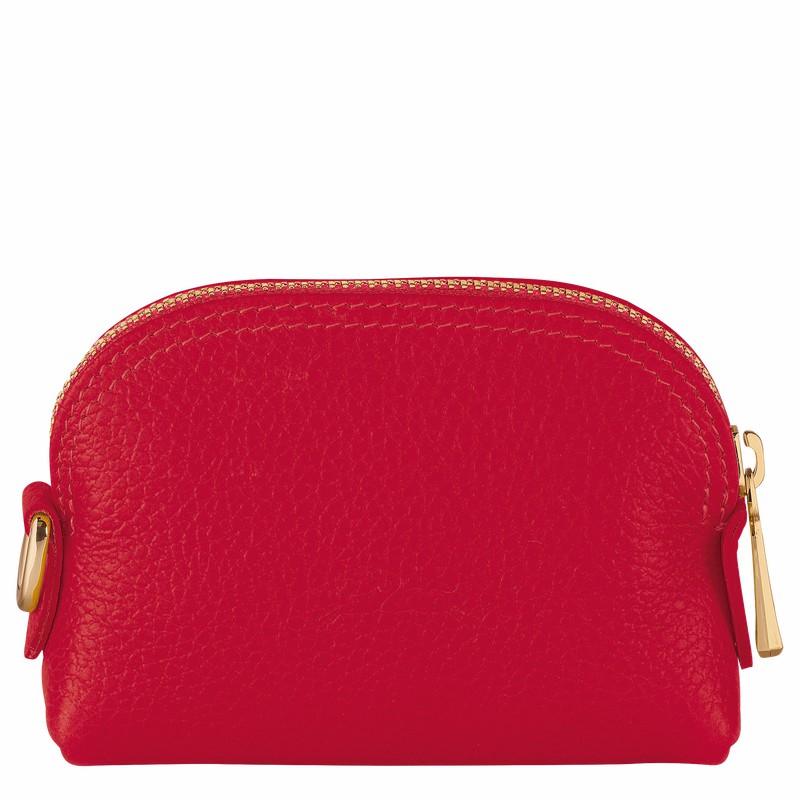 Longchamp Le FOULONNÉ Coin purse - Leather Red USA | L3686021C39