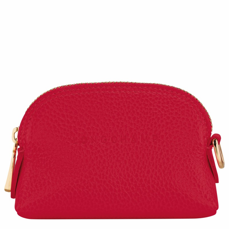 Longchamp Le FOULONNÉ Coin purse - Leather Red USA | L3686021C39