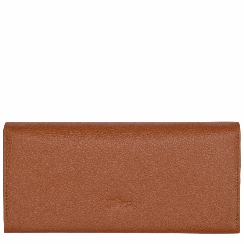 Longchamp Le FOULONNÉ Continental wallet - Leather Caramel USA | L3044021121