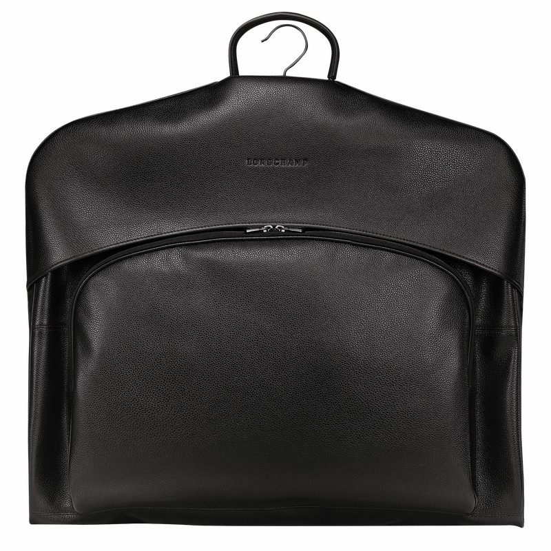 Longchamp Le FOULONNÉ Garment cover - Leather Black USA | L1347021047-