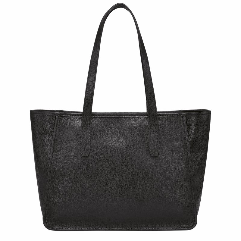 Longchamp Le FOULONNÉ L Tote bag - Leather Black USA | 10190021001