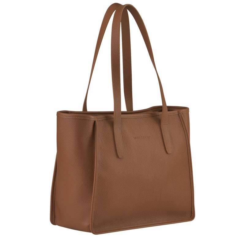 Longchamp Le FOULONNÉ L Tote bag - Leather Caramel USA | 10190021121