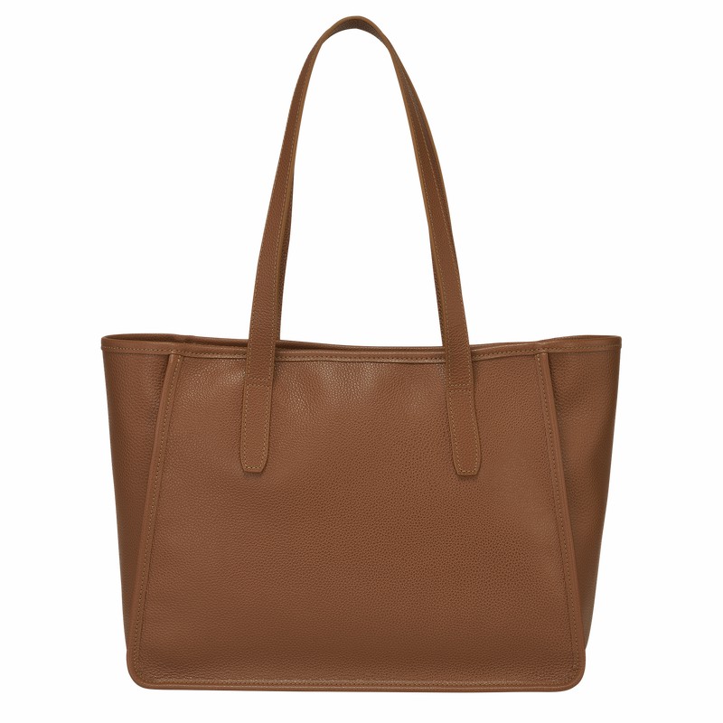 Longchamp Le FOULONNÉ L Tote bag - Leather Caramel USA | 10190021121