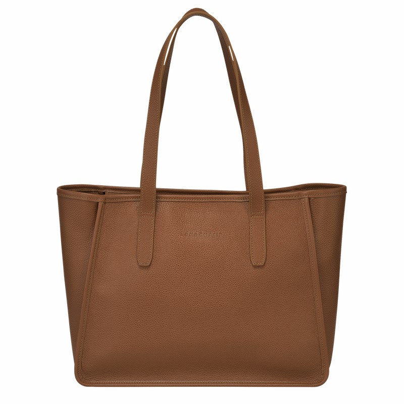 Longchamp Le FOULONNÉ L Tote bag - Leather Caramel USA | 10190021121