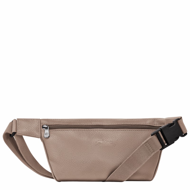 Longchamp Le FOULONNÉ M Belt bag - Leather Grey USA | 20045021F78