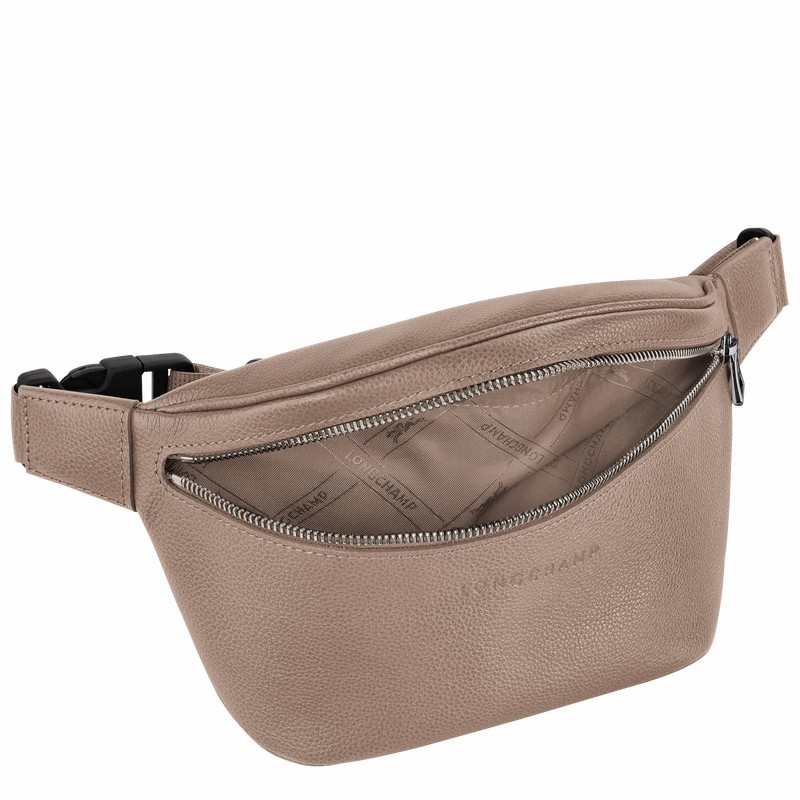 Longchamp Le FOULONNÉ M Belt bag - Leather Grey USA | 20045021F78