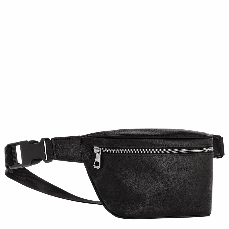 Longchamp Le FOULONNÉ M Belt bag - Leather Black USA | 20045021047-