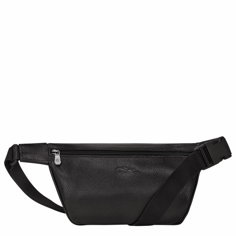 Longchamp Le FOULONNÉ M Belt bag - Leather Black USA | 20045021047-