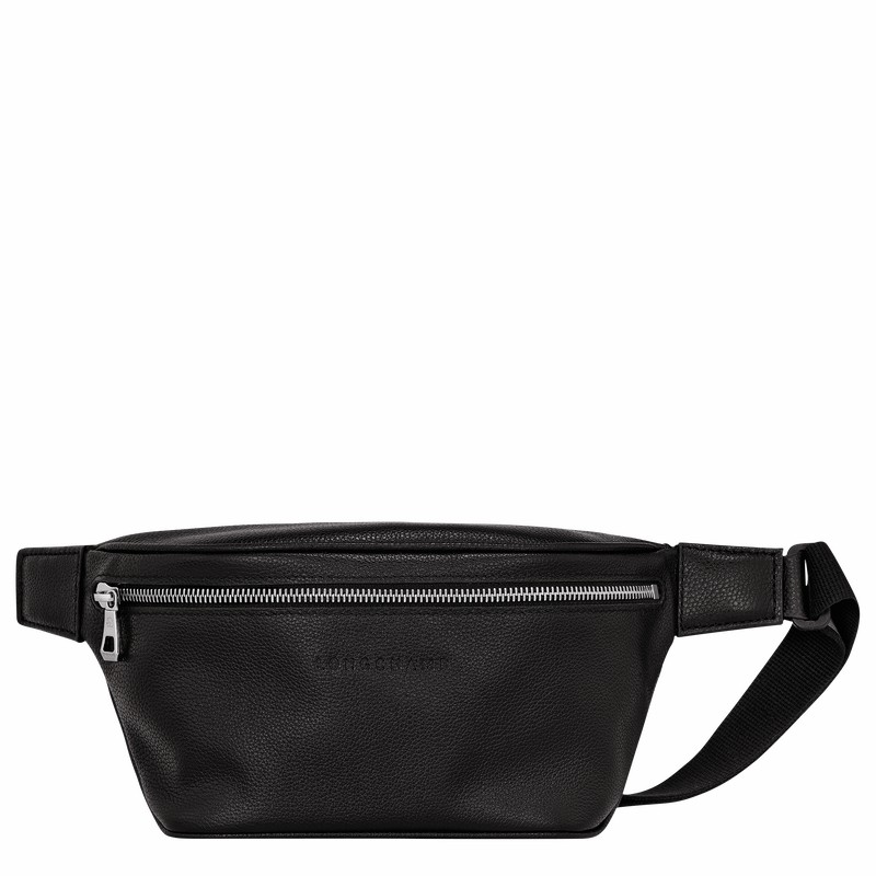 Longchamp Le FOULONNÉ M Belt bag - Leather Black USA | 20045021047-