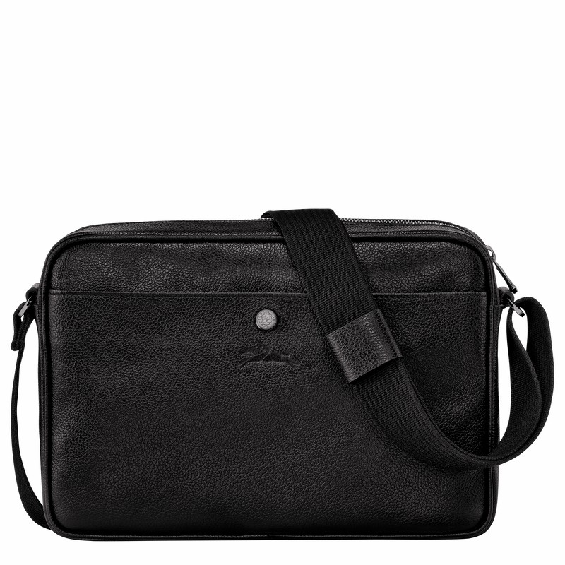 Longchamp Le FOULONNÉ M Camera bag - Leather Black USA | 20044021047