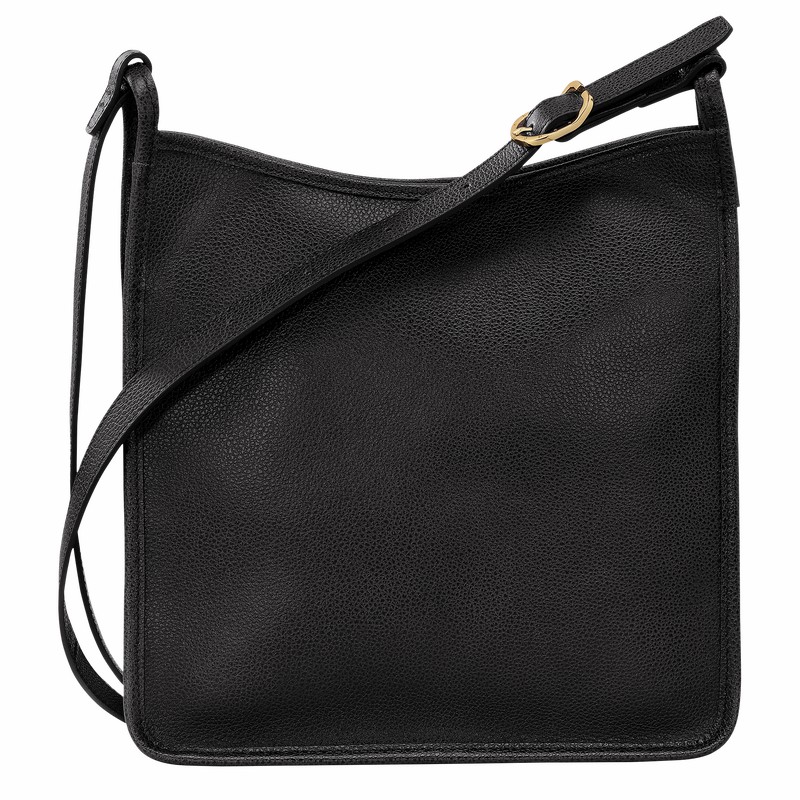 Longchamp Le FOULONNÉ M Crossbody bag - Leather Black USA | 10140021001