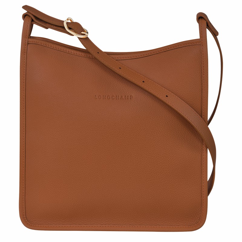 Longchamp Le FOULONNÉ M Crossbody bag - Leather Caramel USA | 10140021121