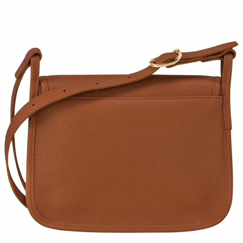 Longchamp Le FOULONNÉ M Crossbody bag - Leather Caramel USA | 10135021121