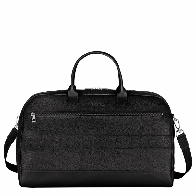 Longchamp Le FOULONNÉ M Travel bag - Leather Black USA | L1302021047-