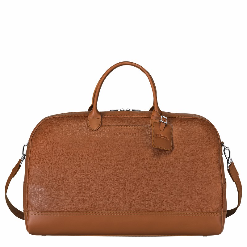 Longchamp Le FOULONNÉ M Travel bag - Leather Caramel USA | L1302021F72-