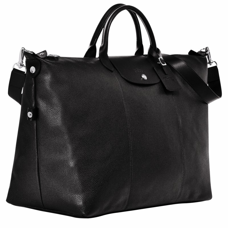 Longchamp Le FOULONNÉ M Travel bag - Leather Black USA | L1625021047