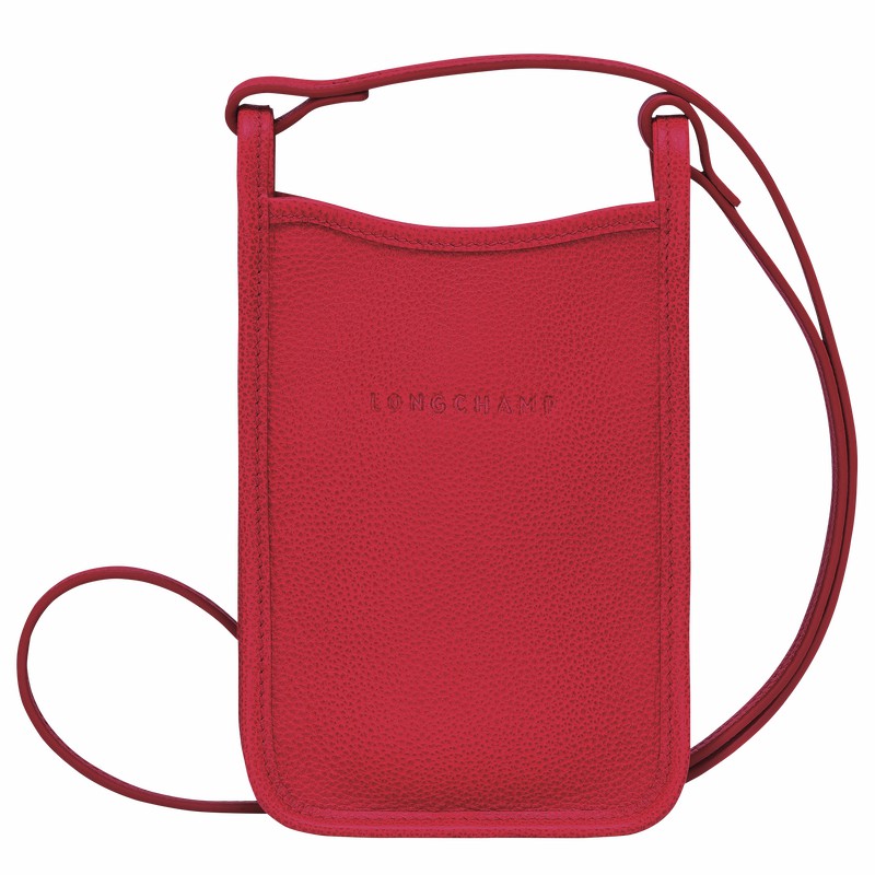 Longchamp Le FOULONNÉ Phone case - Leather Red USA | 34200021C39-