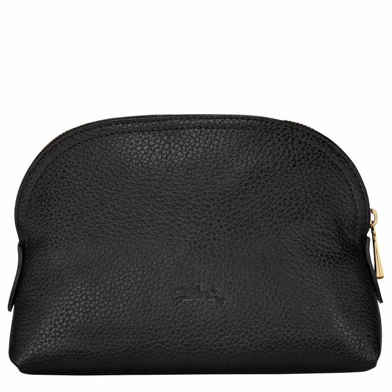 Longchamp Le FOULONNÉ Pouch - Leather Black USA | L2527021001-