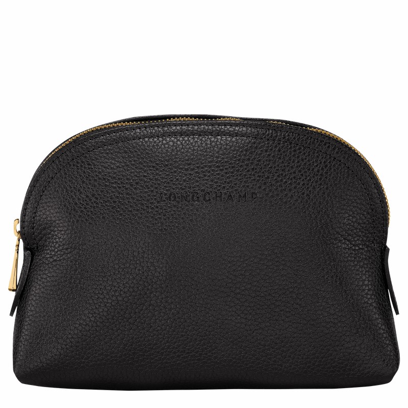 Longchamp Le FOULONNÉ Pouch - Leather Black USA | L2527021001-