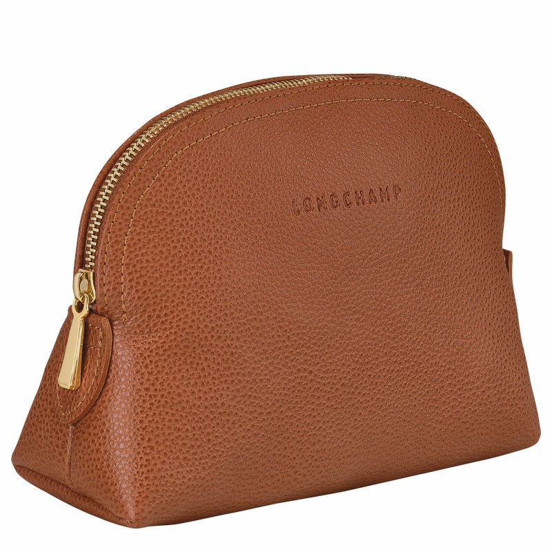 Longchamp Le FOULONNÉ Pouch - Leather Caramel USA | L2527021121-