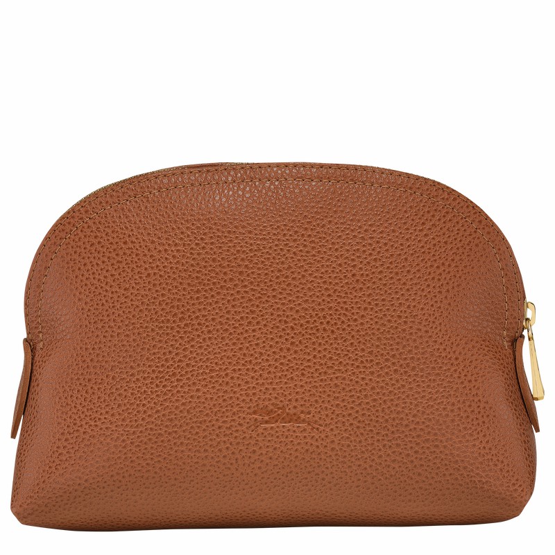 Longchamp Le FOULONNÉ Pouch - Leather Caramel USA | L2527021121-