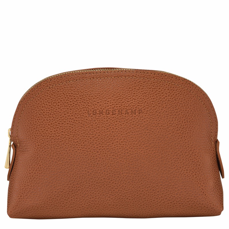 Longchamp Le FOULONNÉ Pouch - Leather Caramel USA | L2527021121-