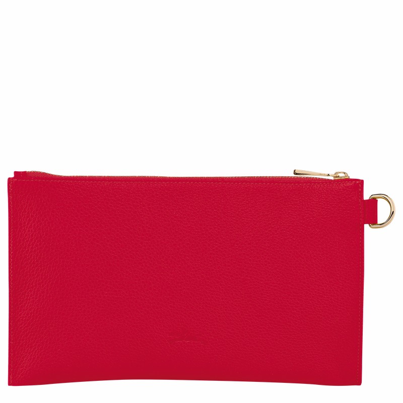 Longchamp Le FOULONNÉ Pouch - Leather Red USA | L2541021C39-