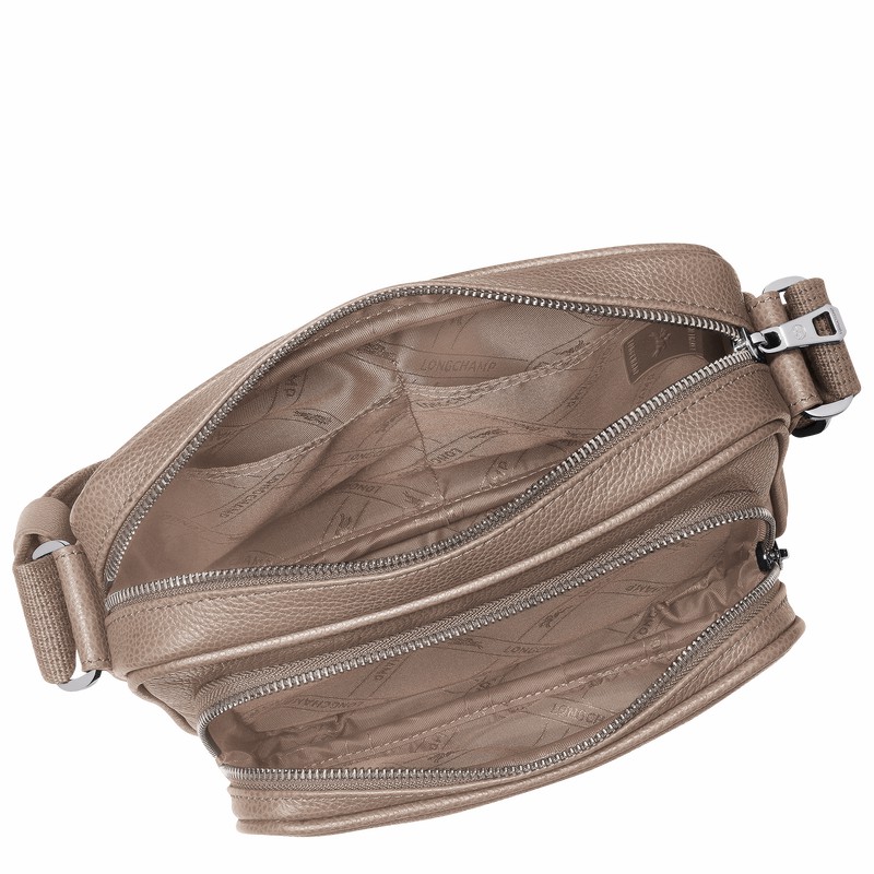 Longchamp Le FOULONNÉ S Camera bag - Leather Grey USA | 20043021F78