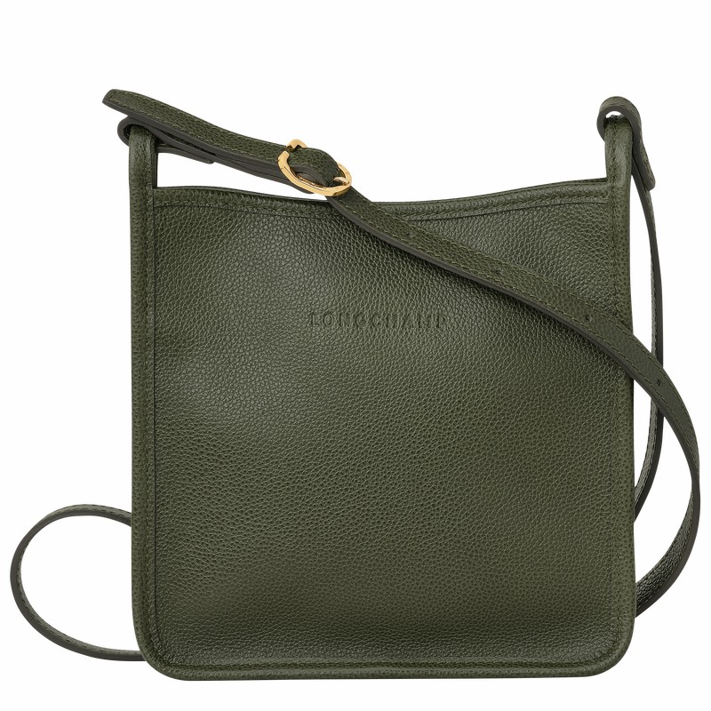 Longchamp Le FOULONNÉ S Crossbody bag - Leather Khaki USA | 10138021892