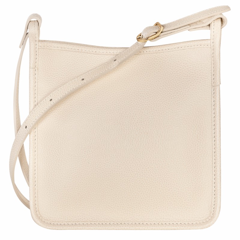 Longchamp Le FOULONNÉ S Crossbody bag - Leather White USA | 10138021555