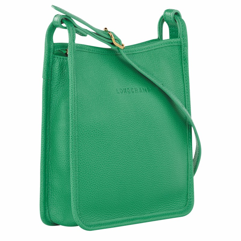 Longchamp Le FOULONNÉ S Crossbody bag - Leather Green USA | 10138021129