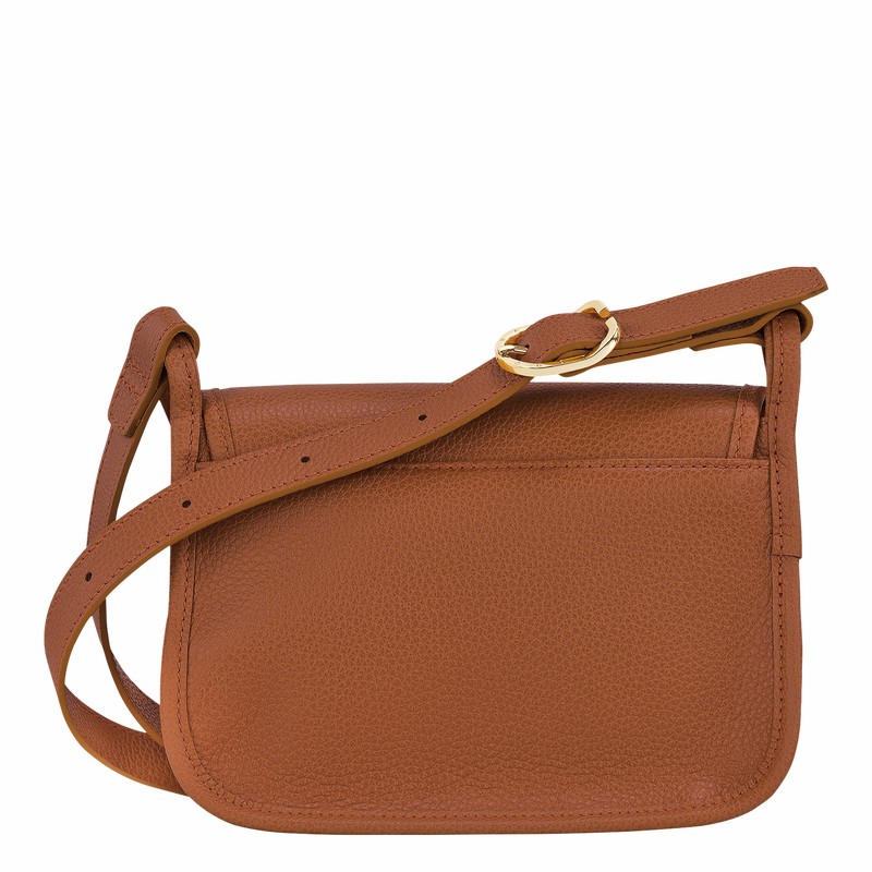 Longchamp Le FOULONNÉ S Crossbody bag - Leather Caramel USA | 10134021121