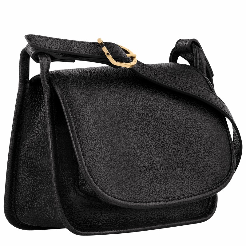 Longchamp Le FOULONNÉ S Crossbody bag - Leather Black USA | 10134021001