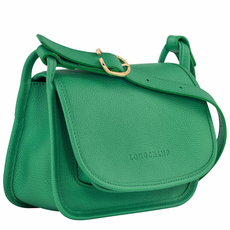 Longchamp Le FOULONNÉ S Crossbody bag - Leather Green USA | 10134021129