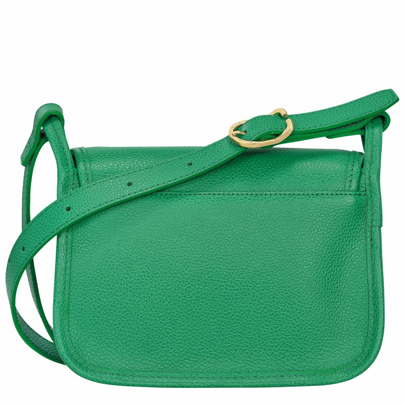 Longchamp Le FOULONNÉ S Crossbody bag - Leather Green USA | 10134021129