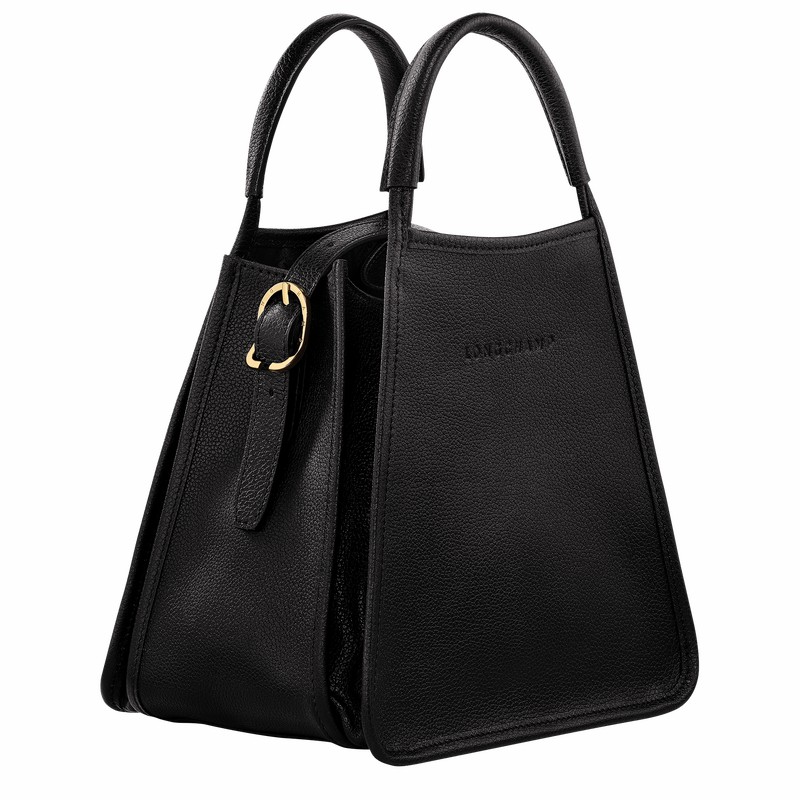 Longchamp Le FOULONNÉ S Handbag - Leather Bag Black | 10233021001