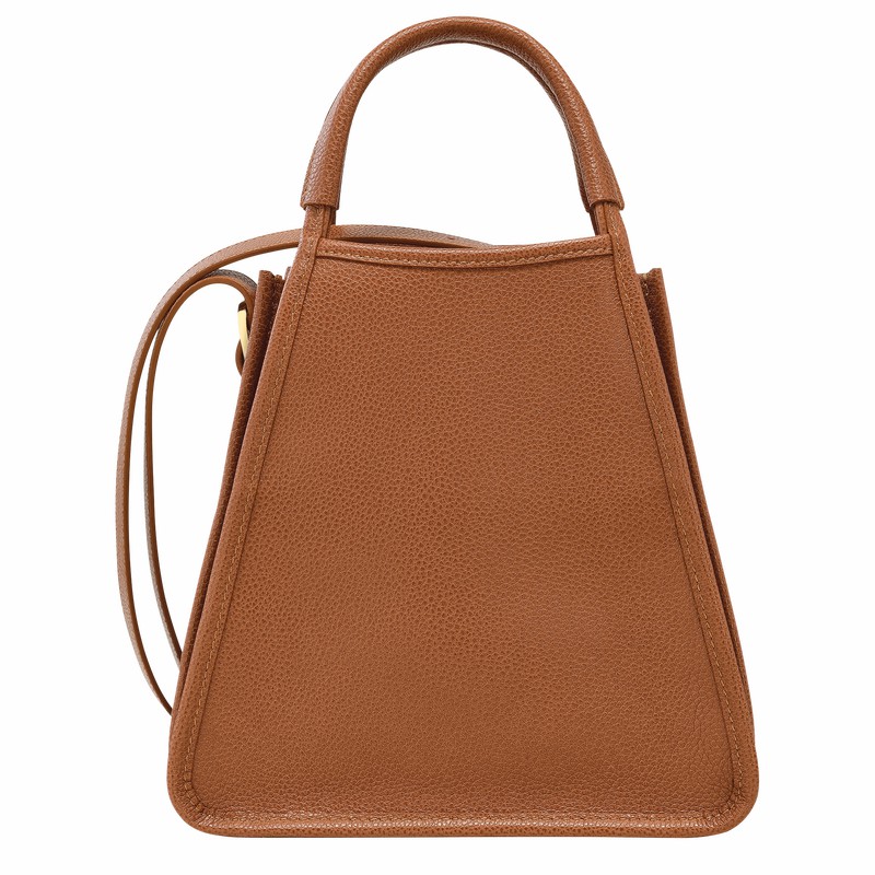 Longchamp Le FOULONNÉ S Handbag - Leather Caramel USA | 10233021121