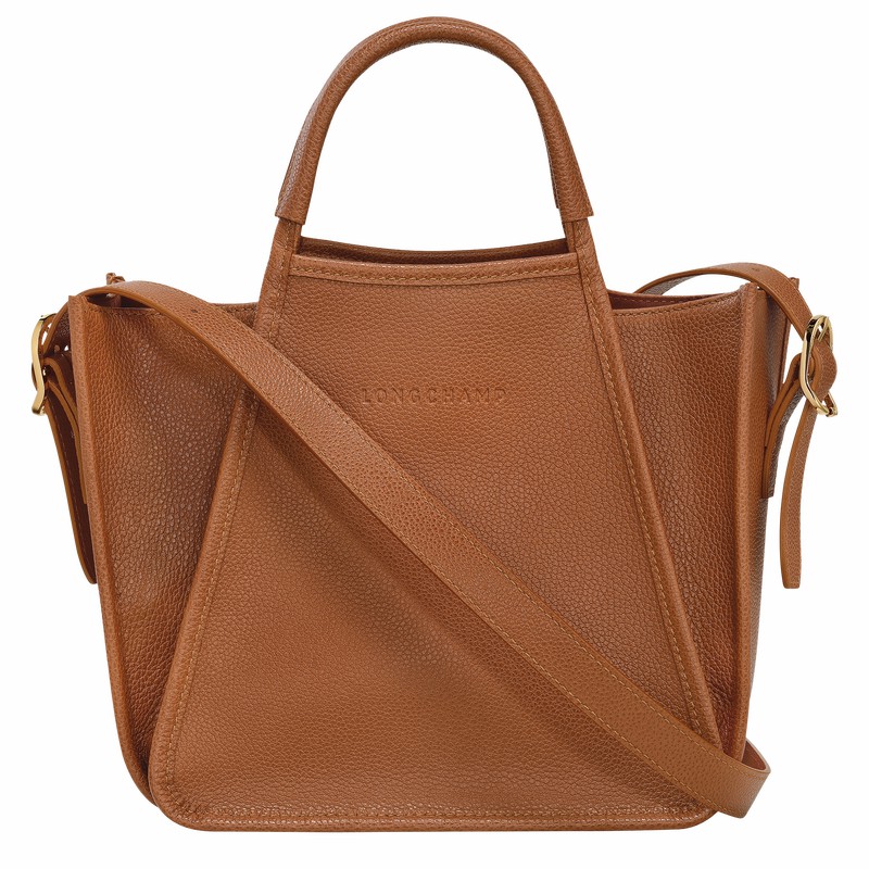 Longchamp Le FOULONNÉ S Handbag - Leather Caramel USA | 10233021121