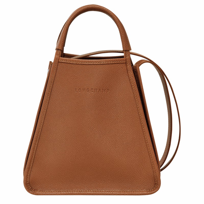 Longchamp Le FOULONNÉ S Handbag - Leather Caramel USA | 10233021121