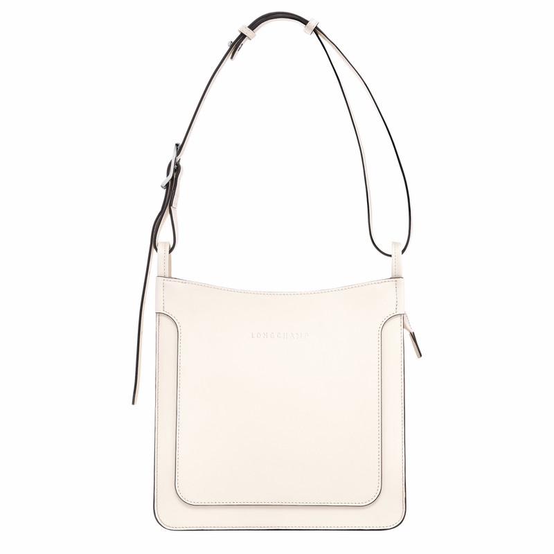 Longchamp Le FOULONNÉ S Hobo bag - Leather White USA | 10272HFI037