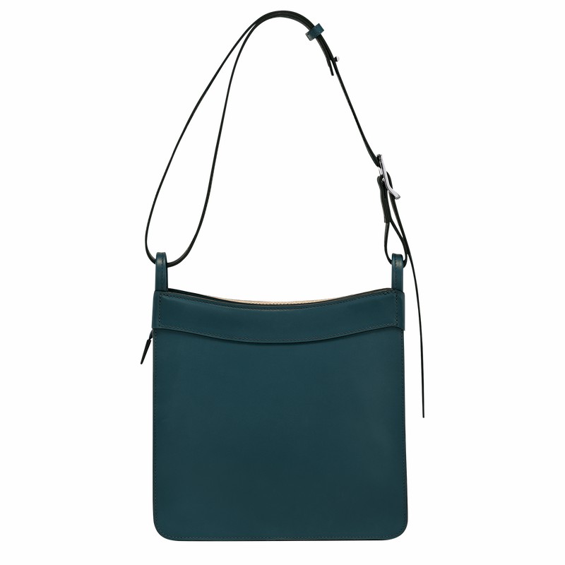 Longchamp Le FOULONNÉ S Hobo bag - Leather Blue USA | 10272HFI806