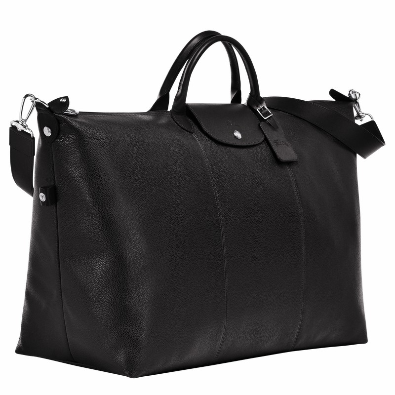 Longchamp Le FOULONNÉ S Travel bag - Leather Black USA | L1624021047-