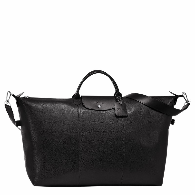 Longchamp Le FOULONNÉ S Travel bag - Leather Black USA | L1624021047-