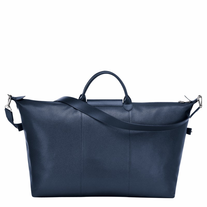 Longchamp Le FOULONNÉ S Travel bag - Leather Navy USA | L1624021556-