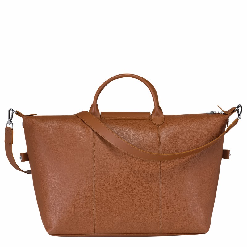 Longchamp Le FOULONNÉ S Travel bag - Leather Caramel USA | L1624021F72