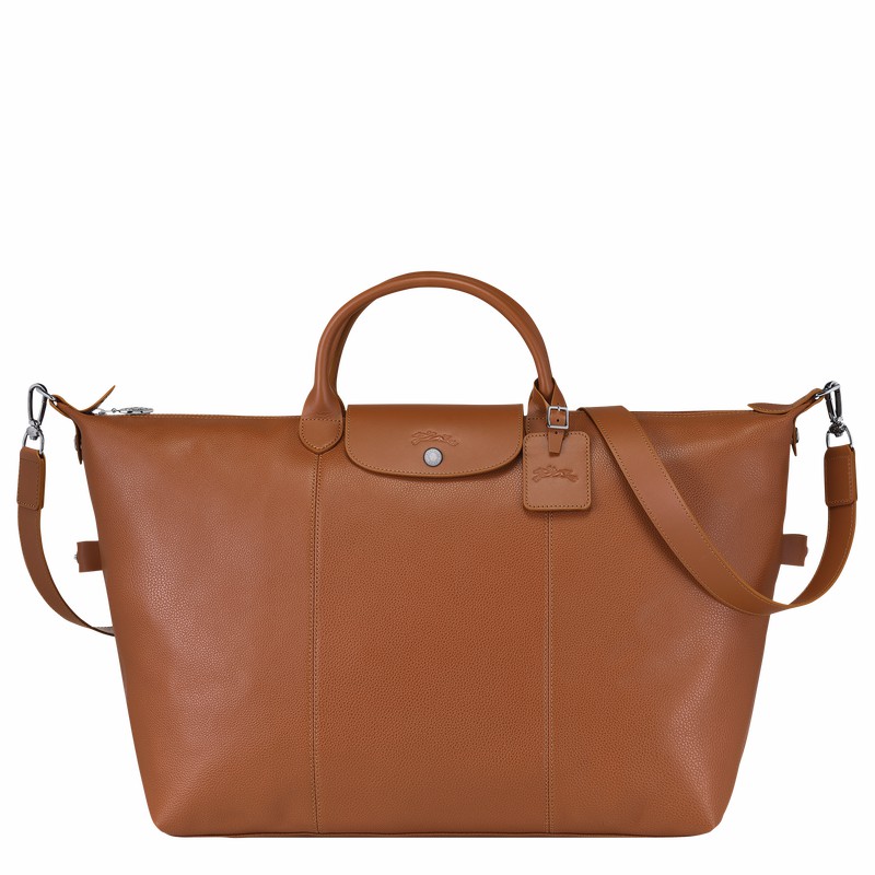 Longchamp Le FOULONNÉ S Travel bag - Leather Caramel USA | L1624021F72